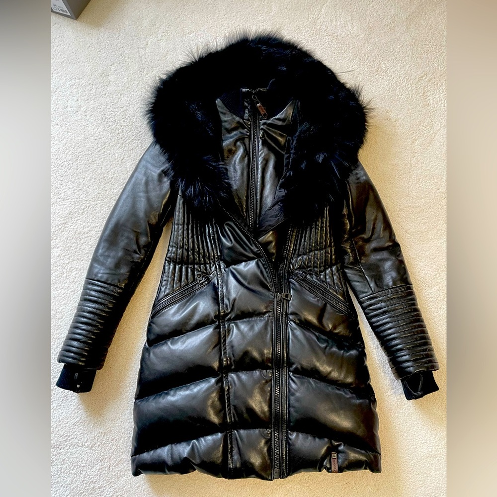 Rudsak leather puffer with fur (small)